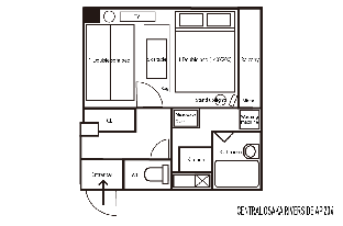 ［梅田］アパートメント（25m²）｜ 1ベッドルーム／1バスルーム