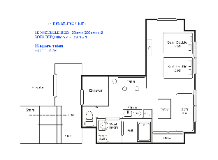 ［梅田］アパートメント（35m²）｜ 1ベッドルーム／1バスルーム