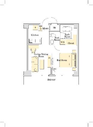 ［新宿］アパートメント（42m²）｜ 1ベッドルーム／1バスルーム